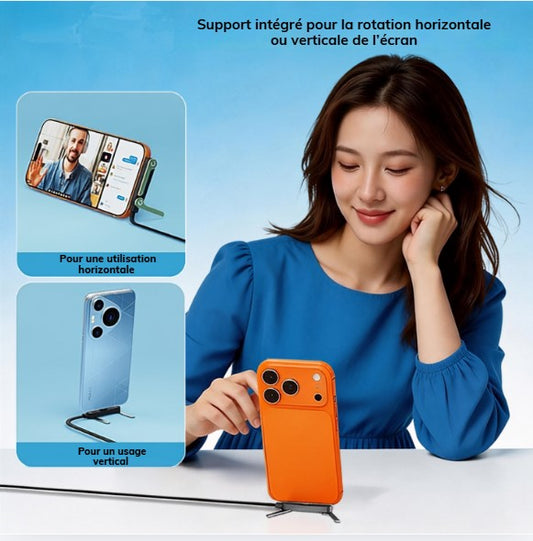 Câble de données pliable pour support de téléphone – Charge rapide 240 W